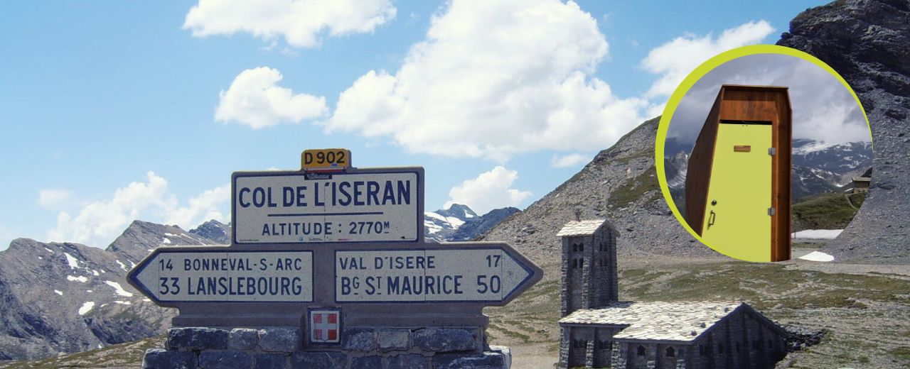 toilettes sèches au col de l'Iseran à Val d'isère