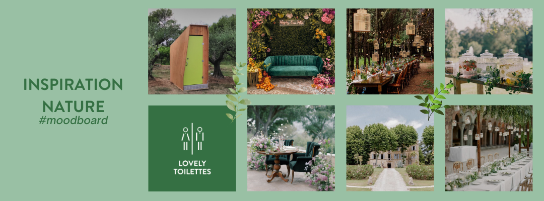 nature moodboard violet avec des lovely toilettes vip