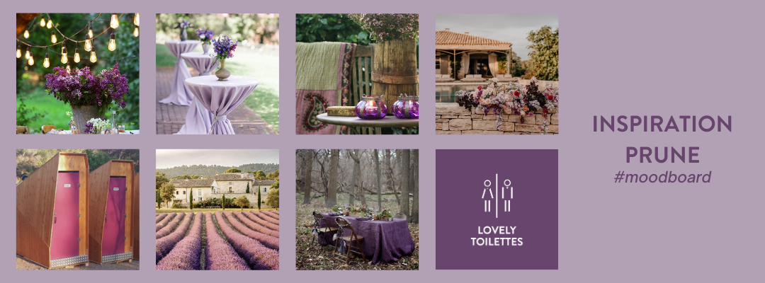 prune moodboard violet avec des lovely toilettes vip