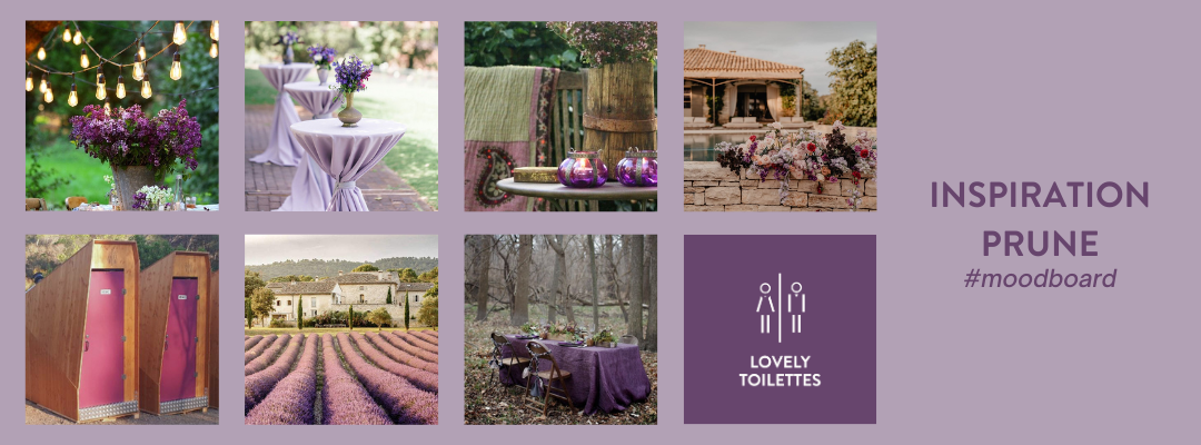 moodboard violet avec des lovely toilettes vip