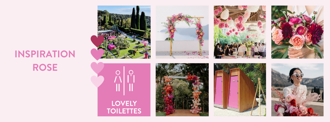 rose moodboard évènement rose avec lovely toilettes