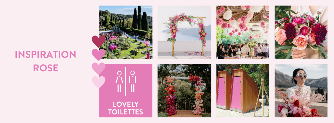 moodboard évènement rose avec lovely toilettes