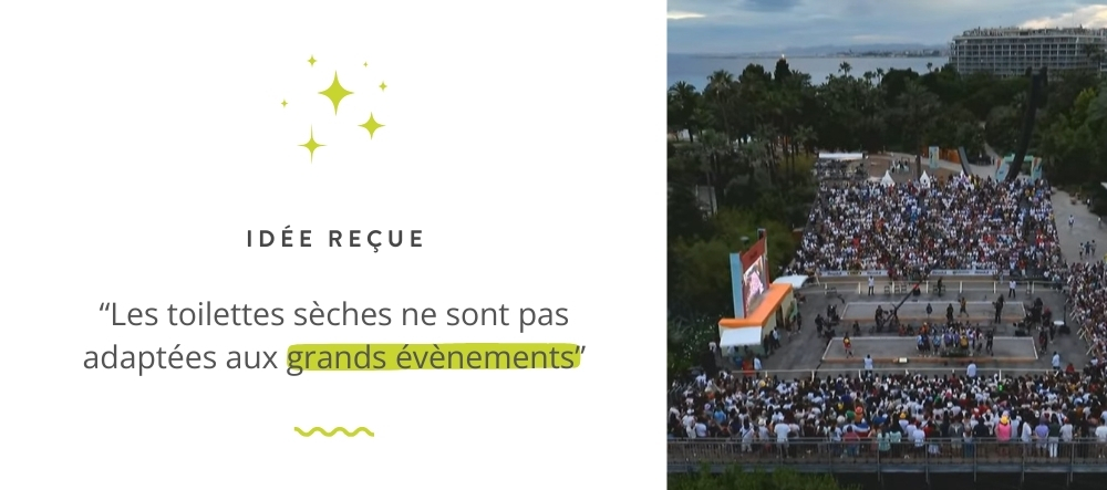 Les toilettes sèches ne sont pas adaptées aux grand évènements Les toilettes sèches ne sont pas adaptées aux grand évènements